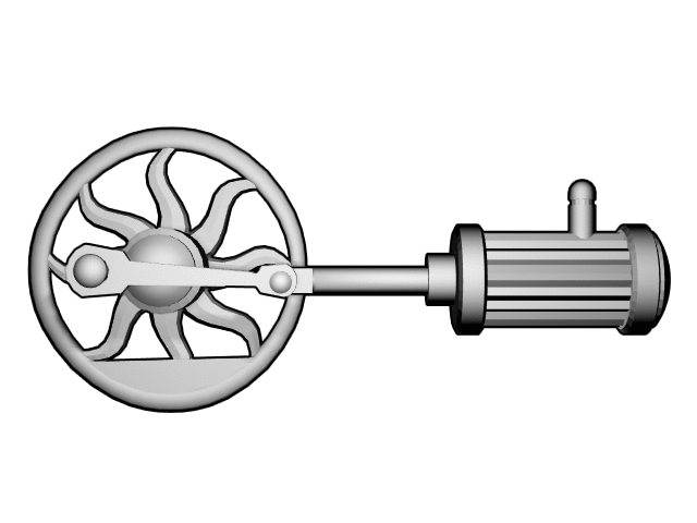 A flywheel.